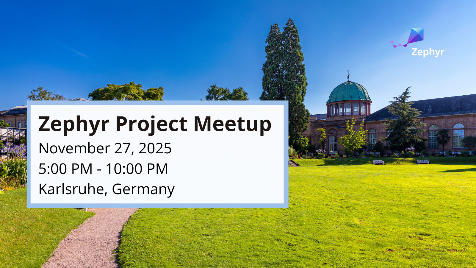 Zephyr Project meetup Karlsruhe, Germany- November 27, 2025
