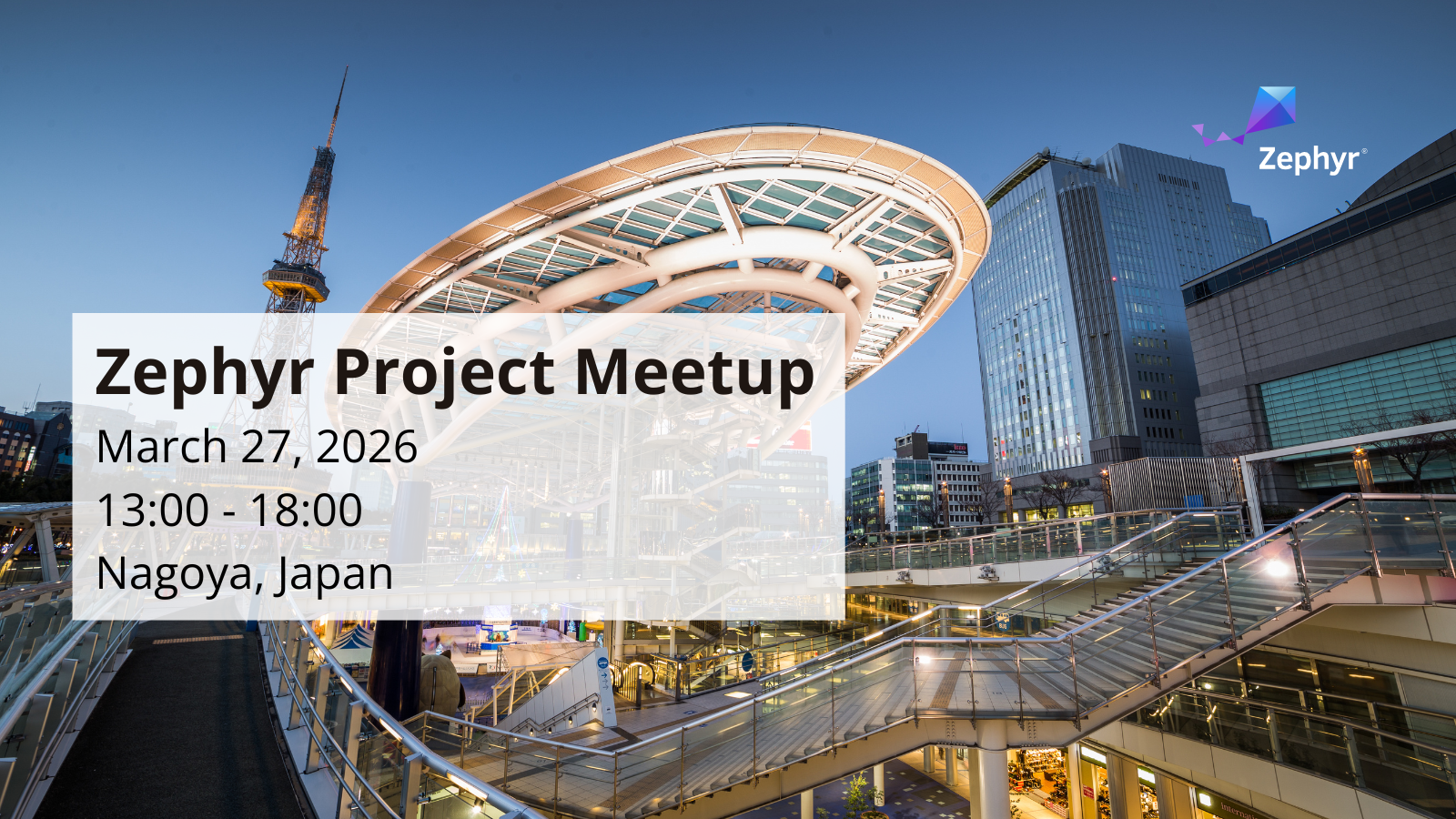 Zephyr Project meetup: Nagoya, Japan - March 27, 2026