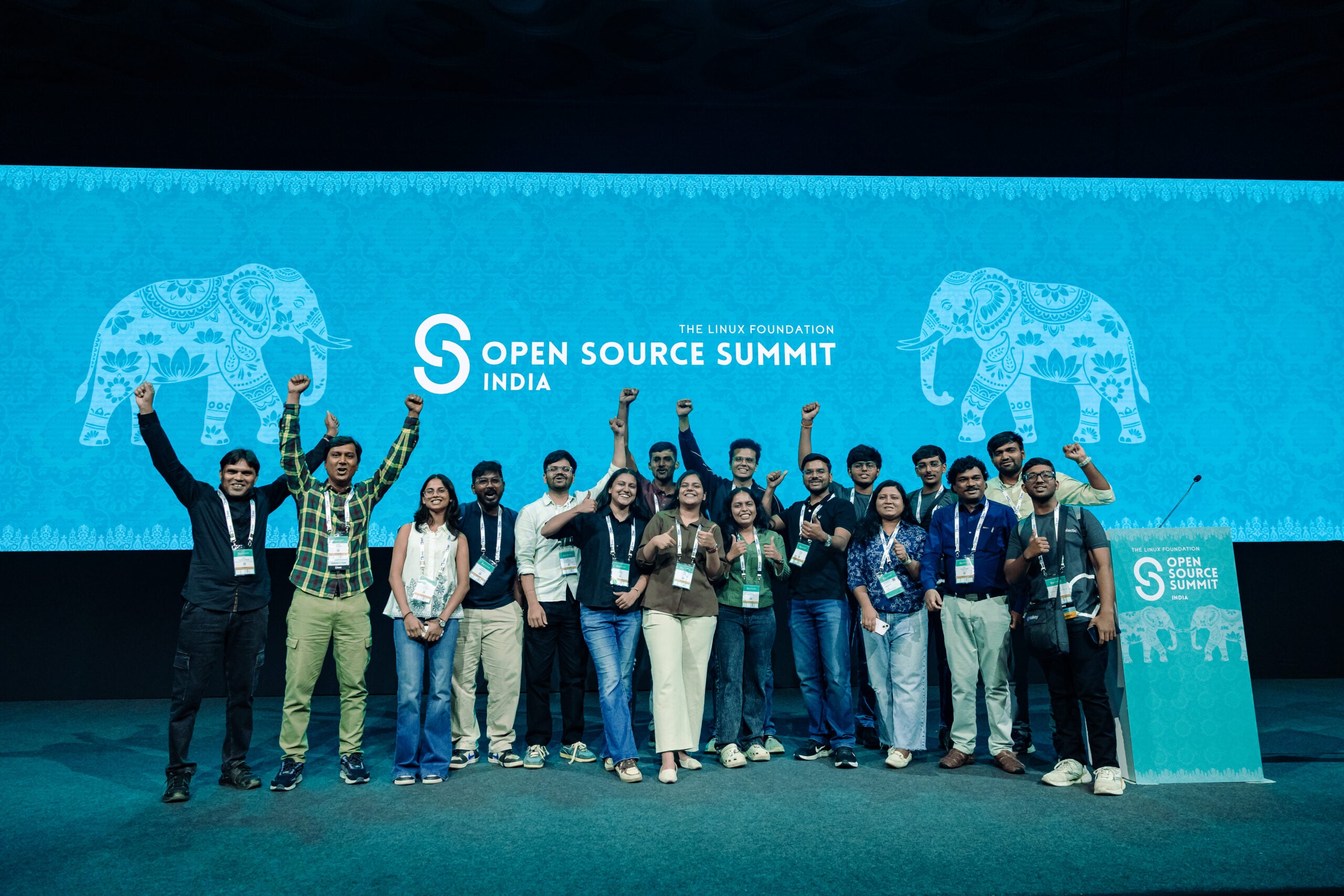 Attendees, speakers and open source community sessions at Open Source Summit India 2026 - Day 2 at Jio World Convention Centre, Mumbai, photographed by Tell-a-Tale Studios.