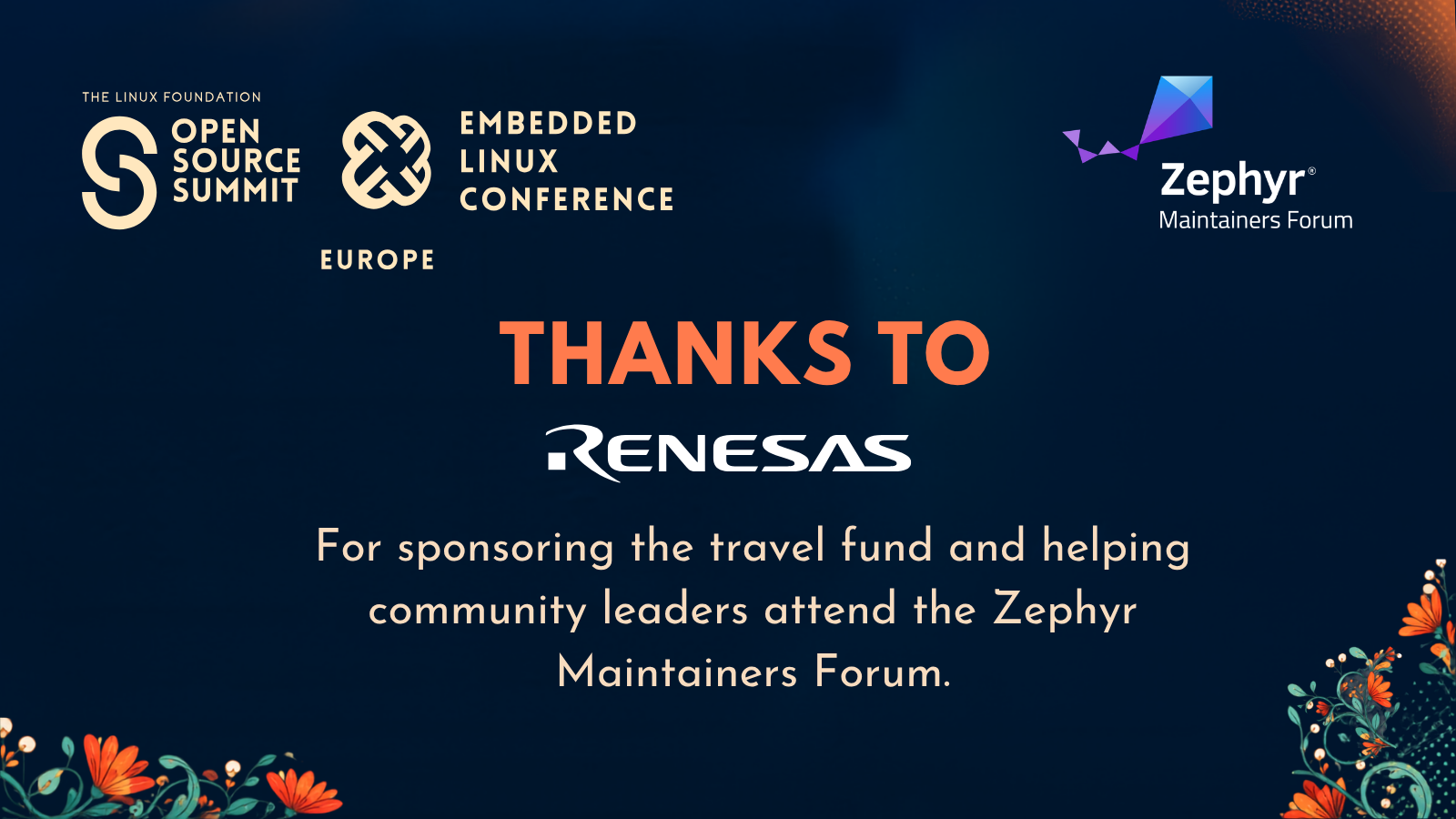 Renesas - Sponsor - Travel Fund